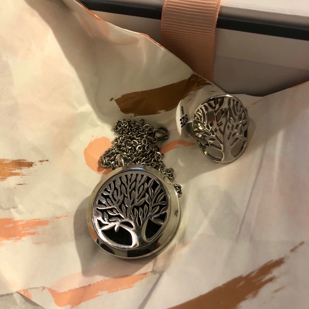 Tree of life necklace and ring
